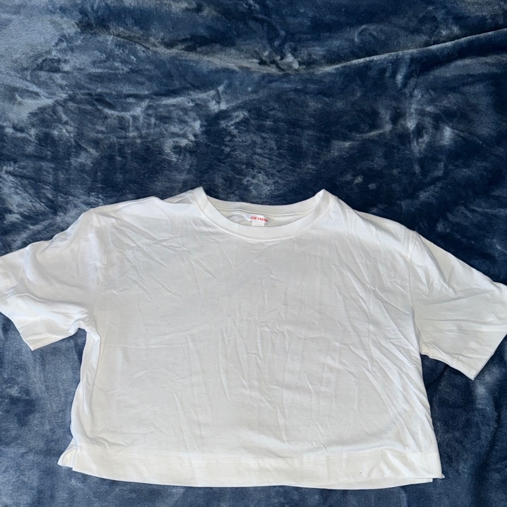 White Short Sleeve crop T-Shirt